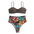 thumbnail image 4 of Aayomet Women Print Bikinis Swimsuit Push Up Bikini Set Two Pieces Beach Bathing Suit Swimwear,Coffee S, 4 of 5