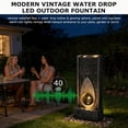 thumbnail image 6 of 46.5’’Tall Modern Water Fountain Indoor Outdoor Waterfall Feature Floor Standing with Sphere and LED Lights for Garden, Yard, Patio, Deck, Porch, Livingroom Decor, 6 of 9