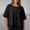 A1_Black, variant on Basic Oversized Cropped T Shirts for Women Boxy Tee Shirts for Women Plus Size Workout Athletic Crop Tops Drop Shoulder Round Neck Half Sleeve Loose Fit Top Trendy Cute Flowy Tee Shirts Grey L