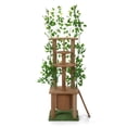 thumbnail image 5 of Pefilos 76.8" Cat Tree House with Artificial Leaves, Cat Condo and Scratching Post, Cat Tree Tower Kitten for Multiple Cats, Brown, 5 of 10