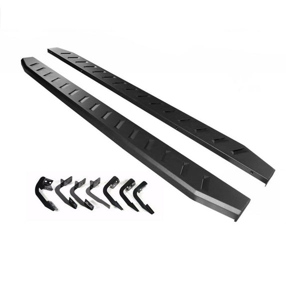 Ikon Motorsports Compatible with 99-16 Ford F250 F350 F450 F550 Super Duty Crew Cab 6" Black Running Boards