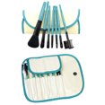 thumbnail image 3 of 7 Piece Travel Cosmetic Beauty Set Roll Up Case with Snap and Bonus Drawstring Bag, 3 of 4