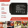 thumbnail image 4 of 2Pack 20V Lb2x4020 For Black & Decker 20V Lithium Battery Lbxr20 Lbd2020S High Capacity, 4 of 9