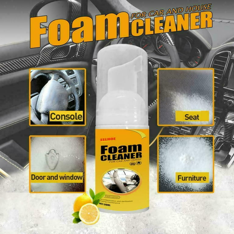 30ML Car Cleaner Foam Wax Shampoo Sofa Seat Upholstery Carpet Dry Stain  Remover 
