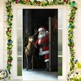 thumbnail image 4 of Funny Christmas Door Cover Banner Front Door Photo Backdrop Cloth Holiday Decoration Background Restroom Hanging Cloth Porch Sign Banner New Year Favor, 4 of 6