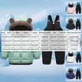 thumbnail image 6 of enyan Toddler Baby Coat Bear Hooded Winter Jacket Fleece Snowsuit Windproof Outerwear for Infant Boy Girl Grey，18-24 Months, 6 of 7