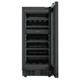 thumbnail image 3 of KoolMore Reserve 15 in. Under-Counter Panel Ready Dual Zone Built-in Wine Cooler with Black Shelves and 23 Bottle Capacity in Black (KM-CW28DZ-BPR), 3 of 9