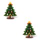 thumbnail image 3 of Naiovety de decoración de árbol de Navidad adorno de muñeca escritorio centro de decoración Metal artesanía granja decorativa Verde METRO 2piezas Naiovety CBP160602, 3 of 6
