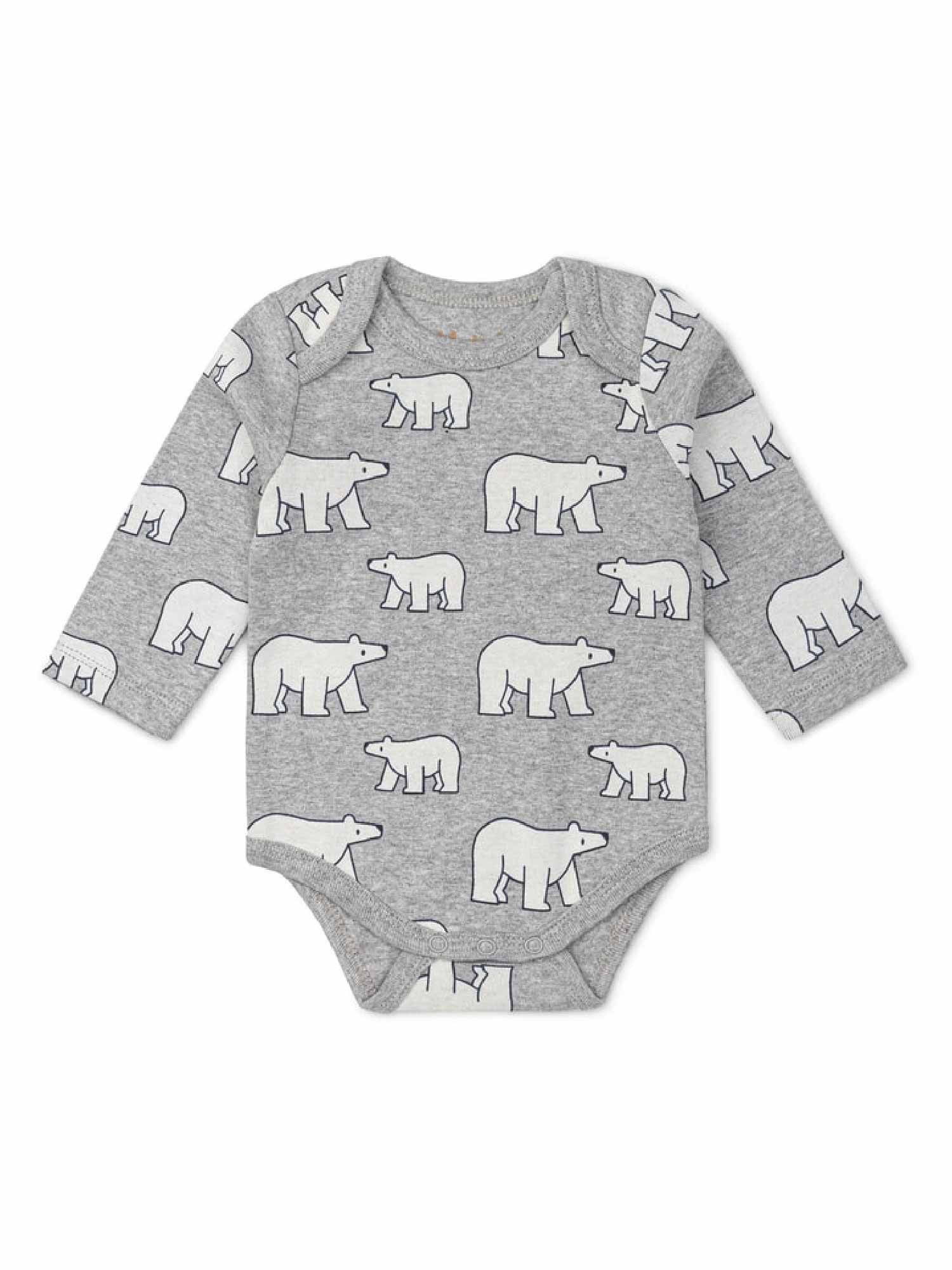 M+A by Monica + Andy Organic Cotton Baby Gender Neutral First Moves Bodysuit + Groove Pant Set, Sizes Newborn -18 Months