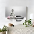 thumbnail image 3 of HFDF Buddha Zen Bathroom Decor Buddha Meditation Lotus Flowers Stone Pictures Wall Decor Spiritual Relaxg Wall Art Modern Still Life Artwork for Livg Room Spa Yoga Massage Treatment 10x8inch Unframed, 3 of 6
