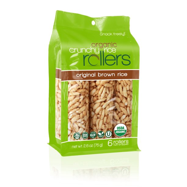 Crunchy Rice Rollers, Original Brown Rice, 6 Ct