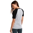thumbnail image 2 of The Next Level Unisex Raglan Short-Sleeve T-Shirt - BLACK/ HTHR GRAY - M, 2 of 4