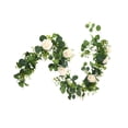 thumbnail image 4 of Enredaderas artificiales de con rosas, eucalipto falso, plantas colgantes, guirnalda de eucalipto para mesa, puerta, fiesta, pared, arco Champán, 4 of 8