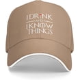 thumbnail image 2 of That's What I Do I Drink Rum and Know Things Hat Sandwich Baseball Cap Trucker Caps Sunhat Fashion, 2 of 8