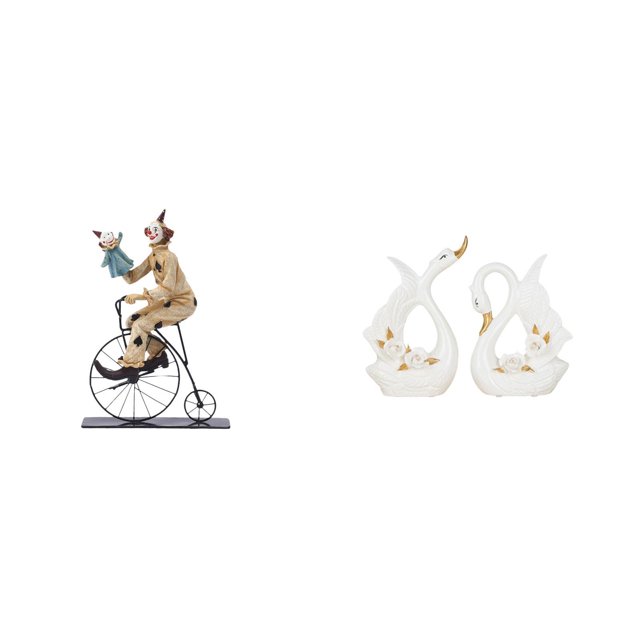 Figuras de payasos,Estatua de payaso,escultura,adorno de mesa,Estatuas de cisnes,Estatua de cisne de cerámica,escultura de mesa de cisne elegante,Figura de cisne de porcelana,decoración de