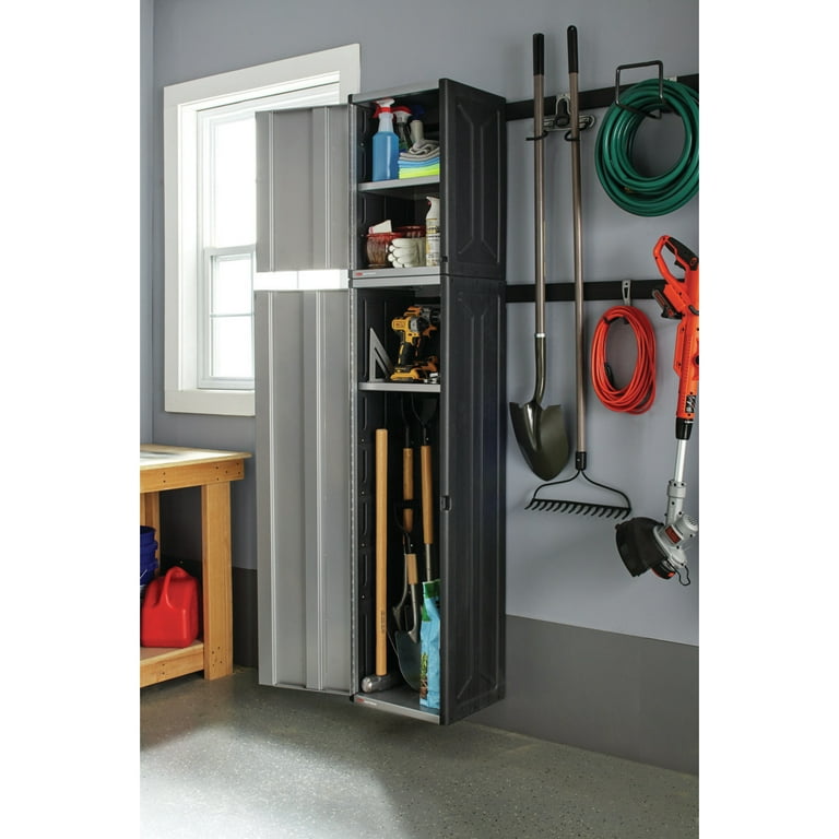 Rubbermaid FastTrack 56 & 24 Inch Tall Garage Tool Lockers Storage