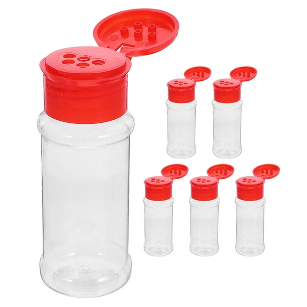 6 saleros y pimenteros, dispensador de especias, botella de pimienta, tarro transparente para almacenar sal.