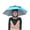 Sky Blue, variant on Worallymy Fishing Umbrella Hat Hiking Beach Camping Headwear Cap Foldable Sunscreen Shade Head Umbrella