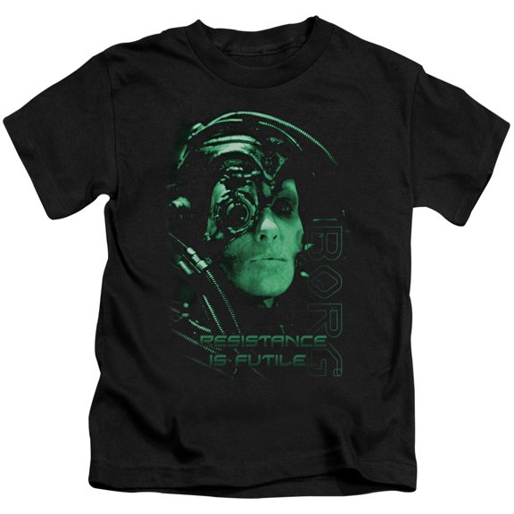 Star Trek Resistance Is Futile Youth 18/1 T-Shirt Black