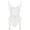 White, variant on Women One Piece Lingerie Mesh Teddy Bodysuit Garter Belt Plus Size See Through Mini Babydoll Adjustable Underwear White S