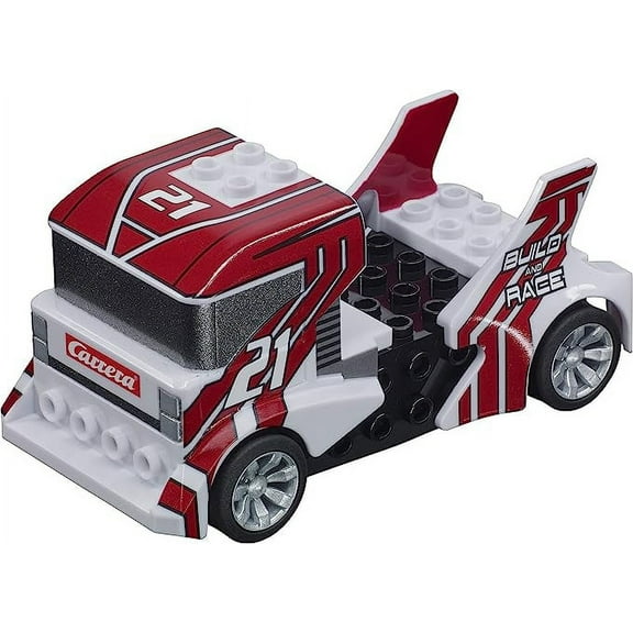 Carrera Build 'N Race Truck Scale Analog Slot Car Racing Vehicle 20064191 - Red