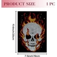 thumbnail image 2 of 1 Pc Skull with Flame Pattern Rhinestone Iron on Hotfix Transfer Decal Bling DIY Patch Clothing Repair Applique T-Shirt Vest Shoes Hat Jacket Decor Clothing DIY Accessories, 2 of 9