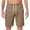 Khaki, variant on Summer Cotton Shorts for Men，Mens High Waisted Beach Shorts Drawstring Adjustable Bermuda Shorts Baggy Relaxed Fit Short Trousers Hiking Outdoor Track Sweatpants