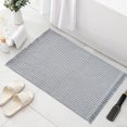 thumbnail image 1 of WVSAFV Gray Bathroom Rug Braided Bath Mat Tassel Weaving, Super Absorbent Non Slip Bathroom Rug, Ultra Soft, Large 24"x35", 1 of 7