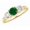 Emerald, variant on 1-6 Carat Round 14K Yellow Gold LAB GROWN Gemstone 3 Stone and Channel Set LAB GROWN Diamond Engagement Ring (AAAA Heirloom Quality) Emerald 1 Carat Size: 7.5