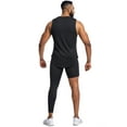 thumbnail image 5 of Wausea Men's 3 Pack Workout Tank Tops Sleeveless Gym Shirts Bodybuilding Fitness Muscle Tee Shirts,Size S, 5 of 6