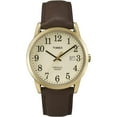 thumbnail image 1 of Timex TW2P758009J Mens Easy Reader Gold Tone Brown Leather Strap Watch, 1 of 1