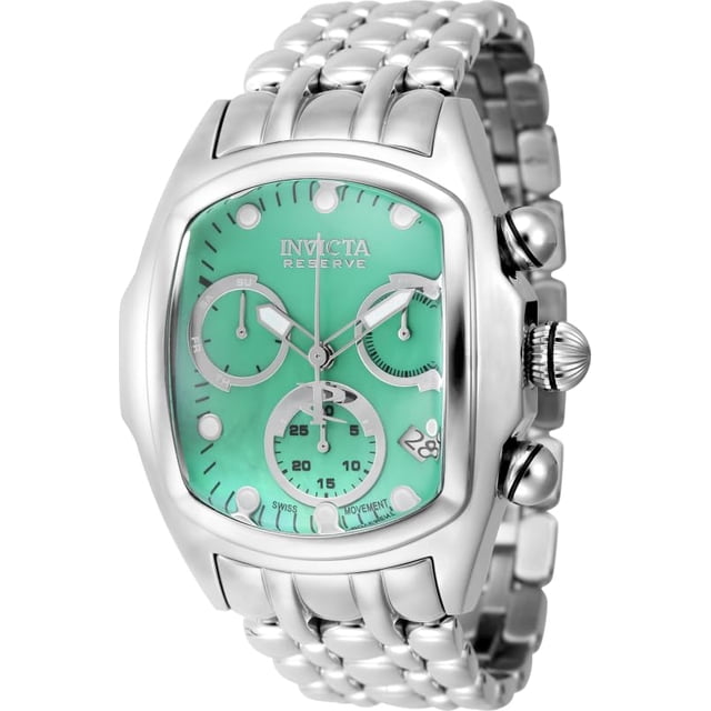 Reloj Invicta Lupah de 44,5 mm, acero inoxidable, esfera verde, cuarzo