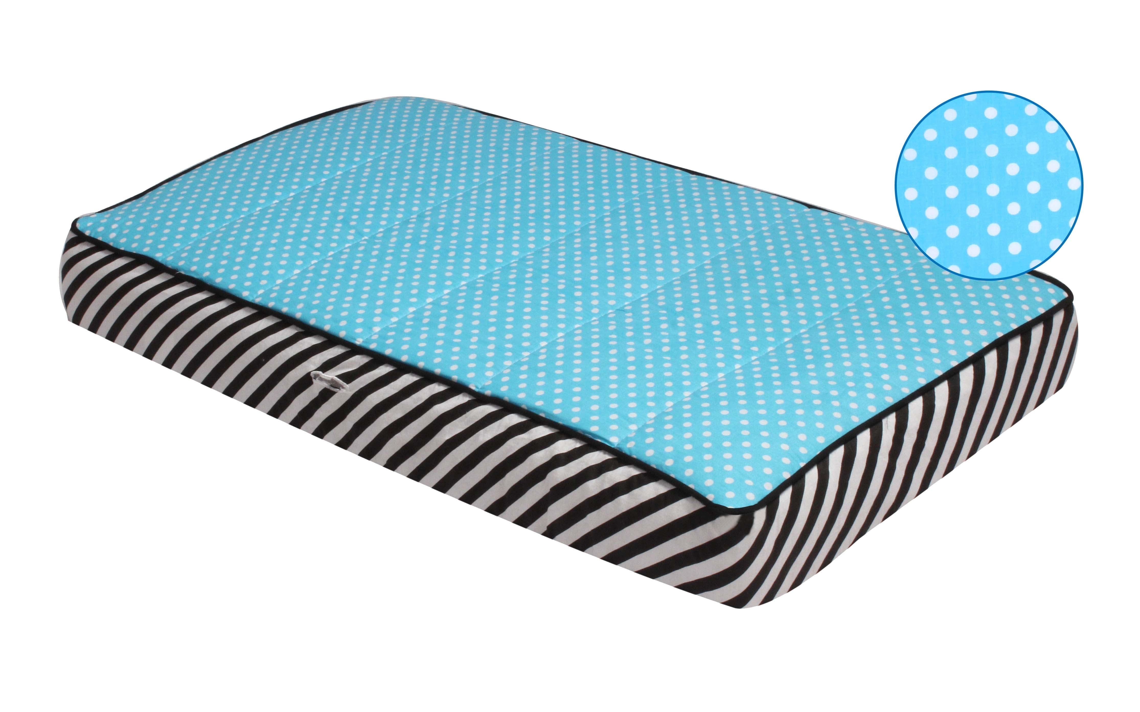 Bacati - Love Aztec Black/Aqua Neutral Quilted Changing Pad Cover