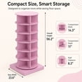 thumbnail image 6 of Miniyam 360° Rotating Shoe Rack, 6-Tiers Shoe Rack Organizer for Entryway, Pink, 6 of 6