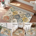 thumbnail image 6 of Vintage Boho Large Area Rugs for Bedroom Living Room, Soft Non Slip Carpet Bedside Rug, Chic Farmhouse Neutral Morocco Geometric Rectangular Floor Cover Kitchen Accent Rug 2'x3' for Office, 6 of 9