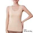 thumbnail image 2 of Jumpingount Chaleco térmico sin mangas para mujer, ropa interior de Color sólido, Top básico cálido, calentador para clima frío, ropa cómoda, Base de Camisetas sin mangas Color de piel Jumpingount AP013504-02, 2 of 6