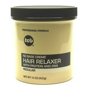 TCB No Base Creme Hair Relaxer, Regular 15 oz (Pack of 4)