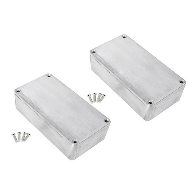 1590B Guitar Effects Enclosure with Screws Aluminum Effects Pedal Enclosure Replacement Musical Instrument Kit,2 * 1590B Style Effects Pedal Aluminum Stomp Box 8 * Screws