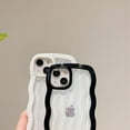 thumbnail image 2 of for iPhone Case,Cute Water Wave Shape Frame Clear Camera Lens Protection Soft Shockproof Phone Case (White,iPhone 14 Plus), 2 of 6
