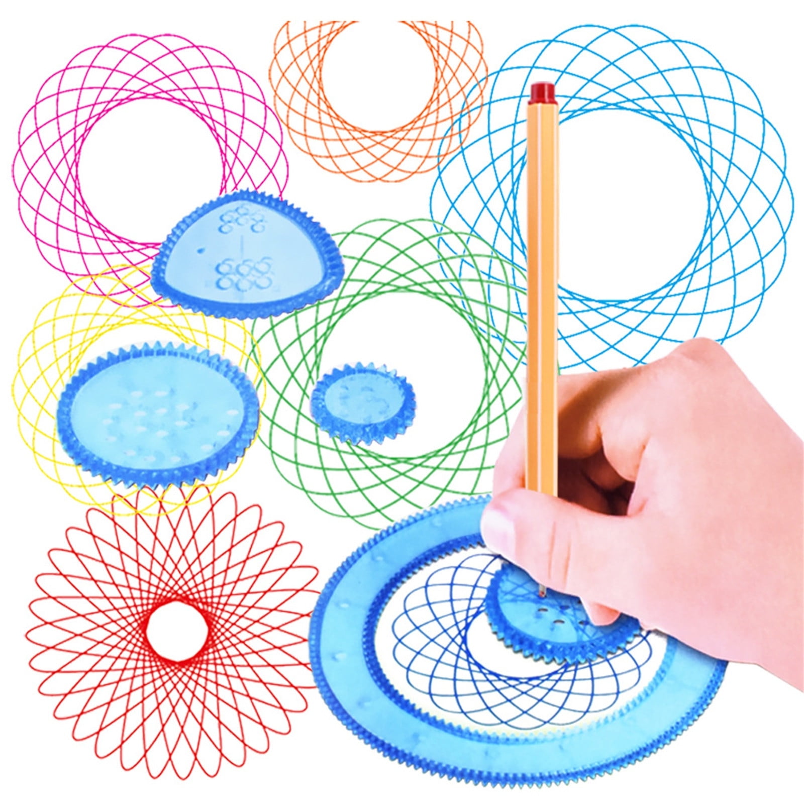 DIY Spiral Art Drawing Toys Set Spirograph Stencil Geometric Ruler