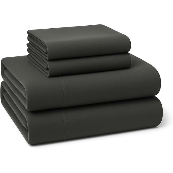 100 Percent Cotton Flannel Sheets Queen Size Brushed for Extra Softness Lightweight Warm Cozy Winter Sheet Set 15 Inch Deep Pocket Charcoal