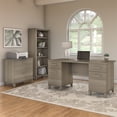 thumbnail image 2 of Bush Furniture Somerset 60W Desk with File Cabinet & Bookcase in Ash Gray, 2 of 7