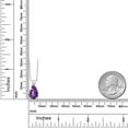 thumbnail image 6 of Gem Stone King 14K White Gold Purple Amethyst and White Moissanite Pendant Necklace for Women | 2.69 Cttw | Gemstone February Birthstone | Pear Shape 12X8MM | With 18 inch Chain, 6 of 7