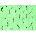 thumbnail image 1 of Ahgly Company Indoor Rectangle Solid Emerald Green Modern Area Rugs, 2' x 3', 1 of 4