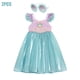 thumbnail image 3 of Vestido de princesa sirena con manga voladora para niña, traje informal de malla, ropa de uso diario, 2024, 3 of 5