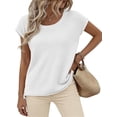 thumbnail image 6 of BTFBM Sweater Vest Women Spring Summer Cap Sleeve Crew Neck Casual Loose Business Tops Western Vacation Outfits, 6 of 7
