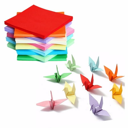 Origami Square Paper Double Sided Coloured Sheets 5 7 8 10 14 5cm Craft Diy Walmart Canada