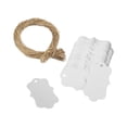 thumbnail image 4 of veasfak 100Pcs Unfinished Paper Tags Writing Gift Tags with String Rope Plaque Ornaments White, 4 of 9