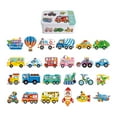 thumbnail image 3 of Xuanheng Early Education Matching Cartoon Puzzles Early Learning Educational Activity Transportation, 3 of 8