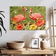 thumbnail image 3 of Elephant Stock Tropical Flamingo Wall Art - Horizontal Canvas Wall Art - Living Room Wall Decor - Animal Canvas - Green And Pink Decor By Paul Brent - 24" x 16", 3 of 8